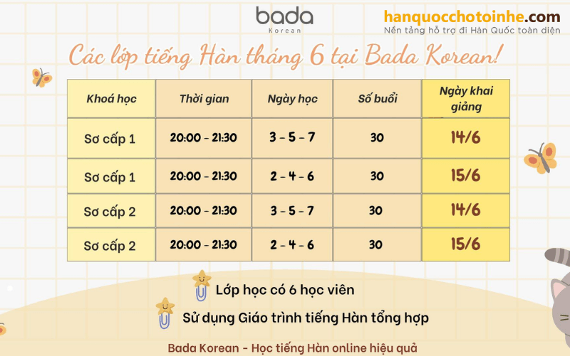 Học tiếng Hàn ngay tại nhà với Bada Korea 